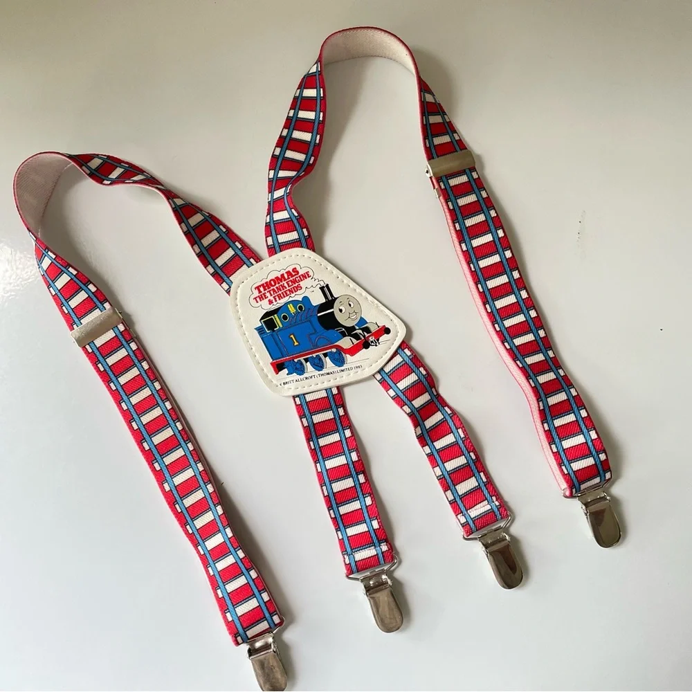 Vintage 1993 Thomas the Train Kids Toddler Suspenders
